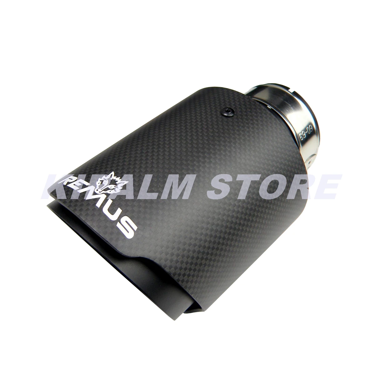 Car Universal Matte Carbon Fiber Exhaust Muffler Tip Exhaust End Pipe Tail Pipe Tip With Remus Logo