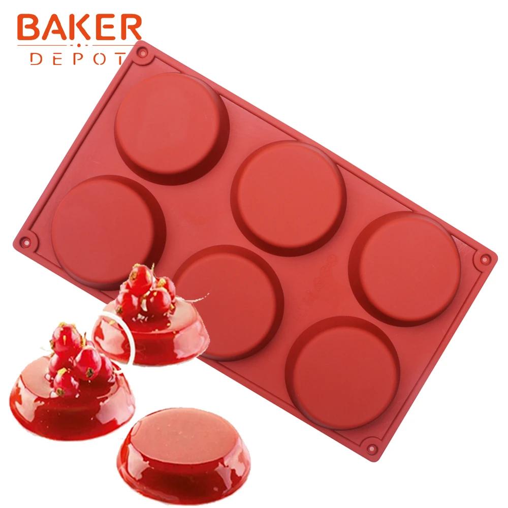 BAKER DEPOT силиконовая форма для мыла кекса Кондитерская КРУГЛЫЙ пудинг jello выпечки