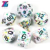 Withe Dice Red Ink 7Pcs/Set Polyhedral TRPG Games for DnD Opaque D4-D20 Multi Sides Dice for Board Game ► Photo 2/6