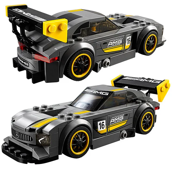 Skup 28003 Super Racer serii AMG GT3 samochód wyścigowy zestaw klocki klocki edukacyjne zabawki kompatybilny prędkość 75877