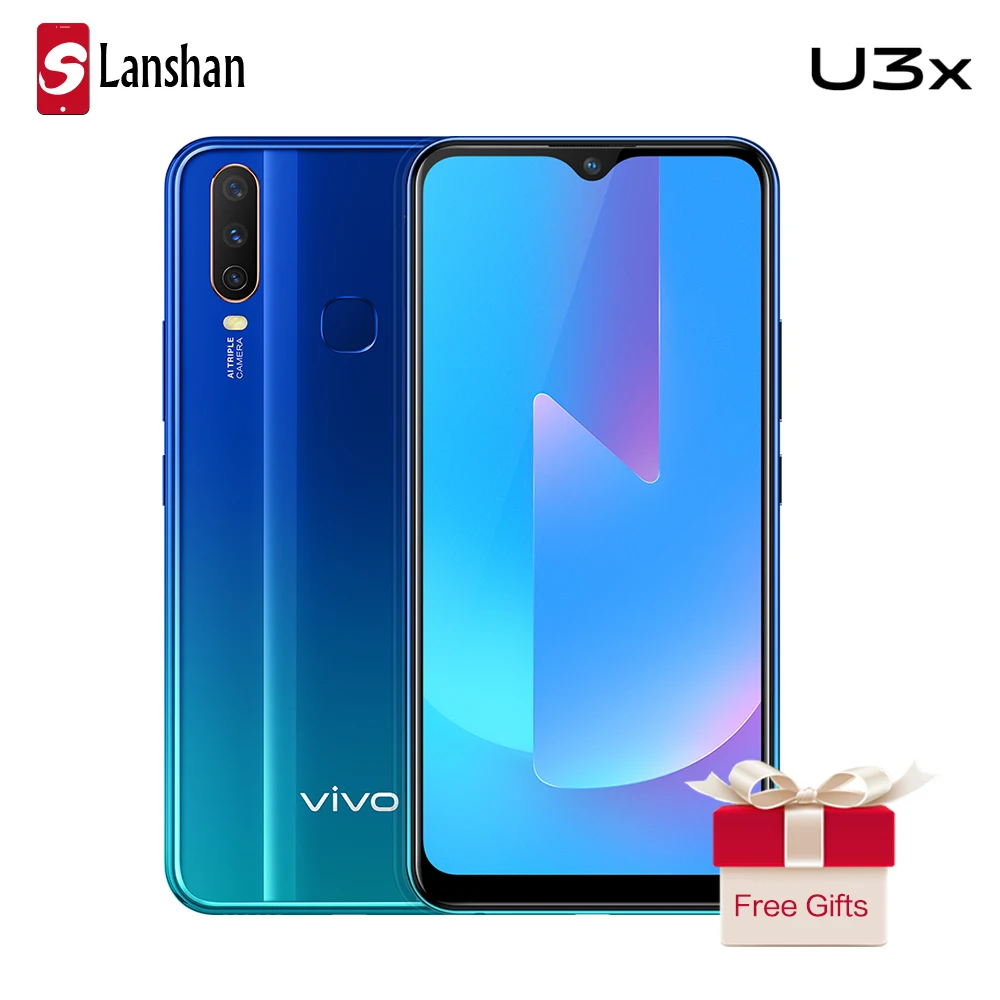 Vivo U3x Celular мобильный телефон Snapdragon665 Android Восьмиядерный 5000 мАч Быстрая зарядка Dual