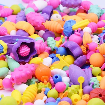 

Baby Girl Funny DIY Plastic Cordless Beaded Children's Early Education Puzzle Toy #9