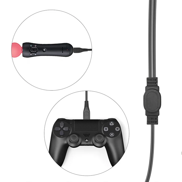 Cable play charge micro usb 2m chargeur manette dualshock 4 ps4 - skyexpert