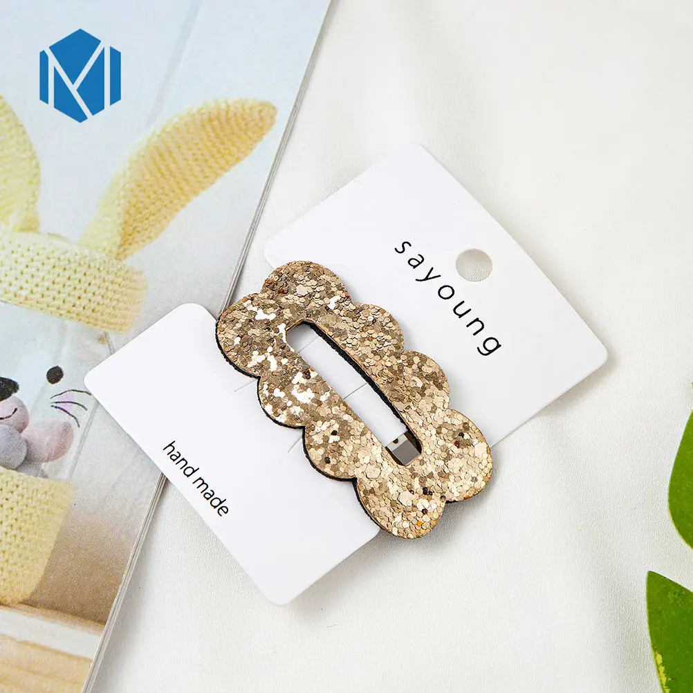 gold M MISM, новинка, для девочек, для женщин, модные, милые, с блестками, блестящие, розовые, для детей, BB, заколки, заколки для волос, заколка, аксессуары для волос - Цвет: gold