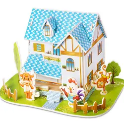 Сборка бумаги 3D DIY Головоломка мультяшная модель животных красивый дом головоломки Дети раннего обучения Обучающие игрушки подарок на