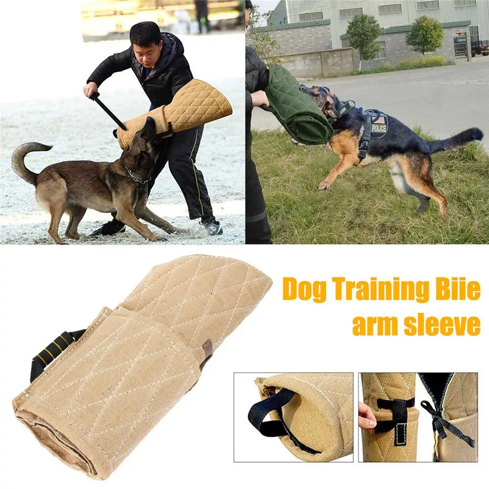 개 훈련 젊은 Malinois 작업을위한 나무 손잡이와 슬리브 보호 팔을 물린 개 훈련 독일 셰퍼드 개 용품