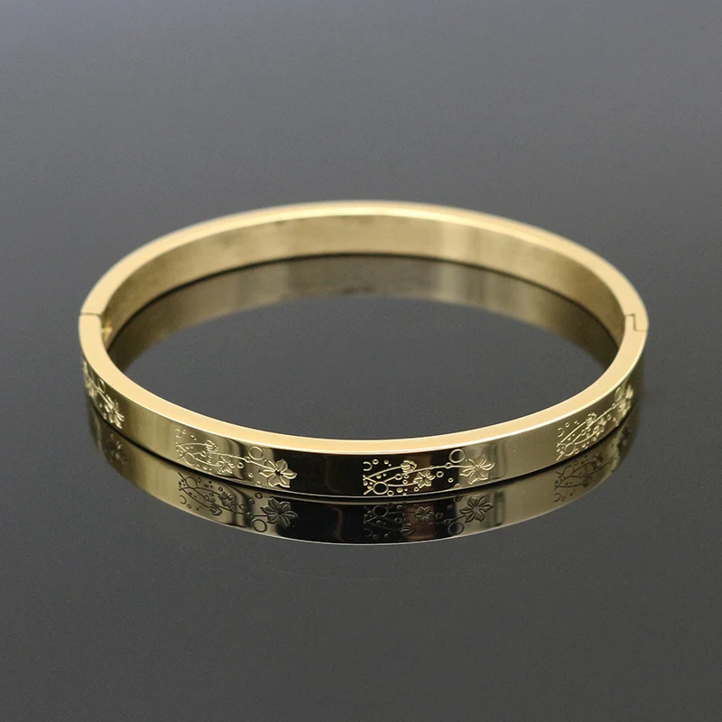 

Браслеты с цветком лотоса женские, модные ювелирные украшения из нержавеющей стали, Вечерний Подарок