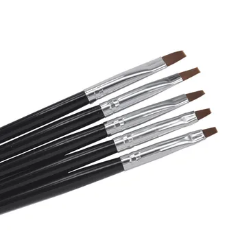 

5 Sizes Professional Acrylic Nail Art Brush Set Perfect Use For UV Gel Builder Nal Brushes + Free Shipping