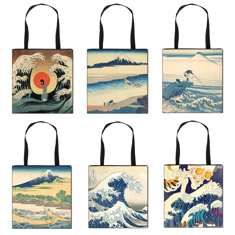 Japan Ukiyoe Sea Sailboat Wave Volcano Totes Bag Women Handbag Ge Cai Beizhai Art Shoulder Bag For Ladies Shopping Bags Aliexpress Japan Ukiyoe Sea Sailboat Wave Volcano Totes Bag Women Handbag Ge Cai Beizhai Art Shoulder Bag For Ladies Shopping Bags Aliexpress