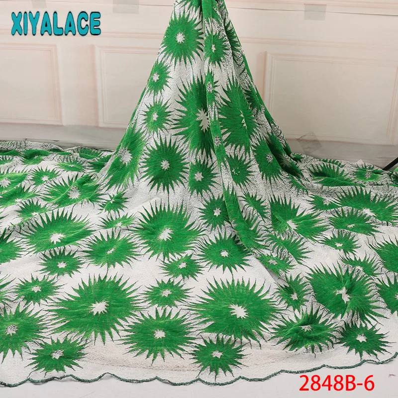 Нигерийская Двойная Ткань для тюли кружевная ткань Aso Ebi африканская кружевная ткань высокого качества вышивка, кружево для женщин KS2848B-6