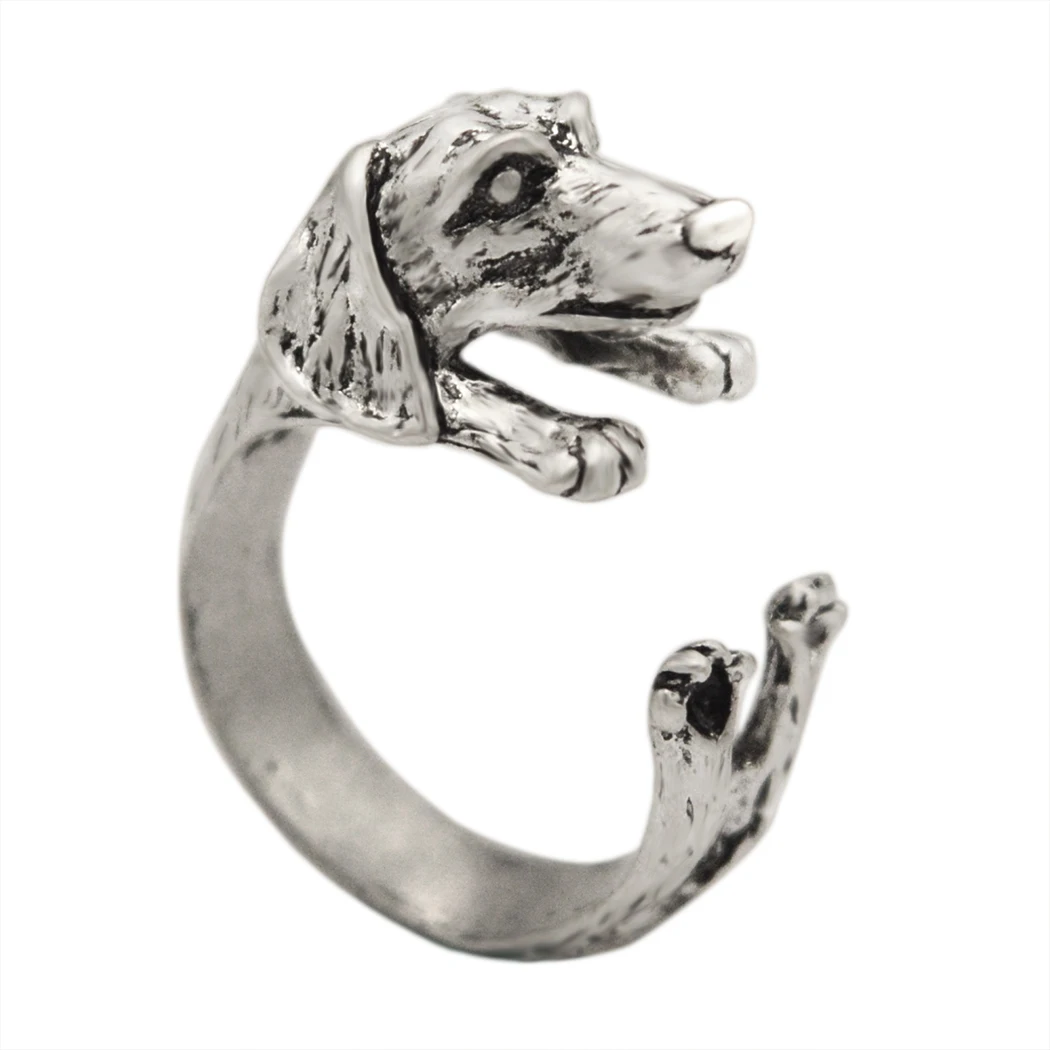 Cxwind античный кролик сова рыба Регулируемые кольца для женщин костяшки мода животное собака кошка олень ювелирные украшения, обручальное кольцо для женщин - Цвет основного камня: Picture