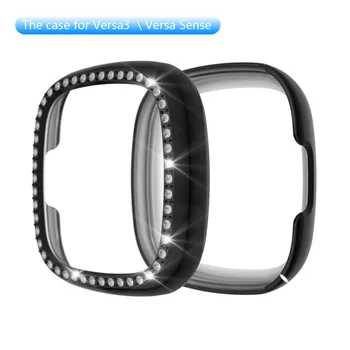 

Soft PC Case For Fitbit Sense/Versa 3 Smart Band Waterproof Watch Shell Full Cover Screen Protector For Fitbit Versa Frame