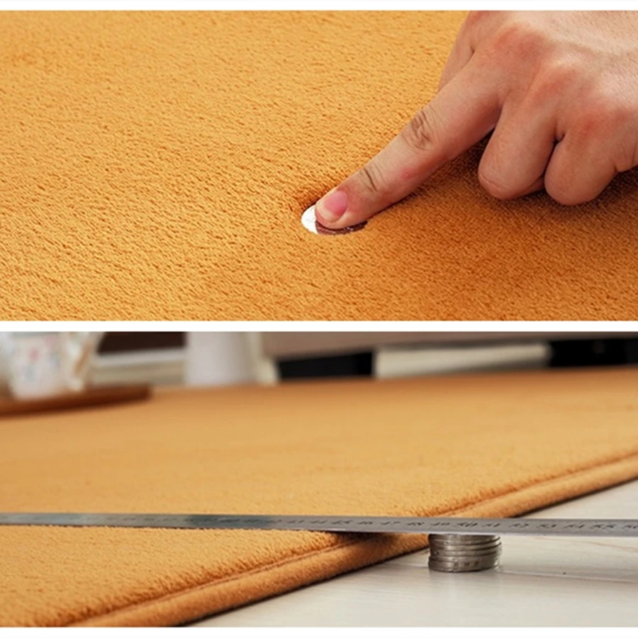 Living Room Coral Fleece Carpet Sofa Coffee Table Rugs Kid's Bedroom Non-slip Soundproof Balcony Bay Window Mat