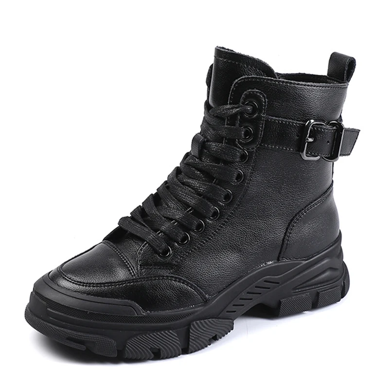 Microfiber Platform Boots Female Women Shoes Woman Booties Ankle Boots for Women's Shoes Bottine Femme Zipper Boot Female Solid