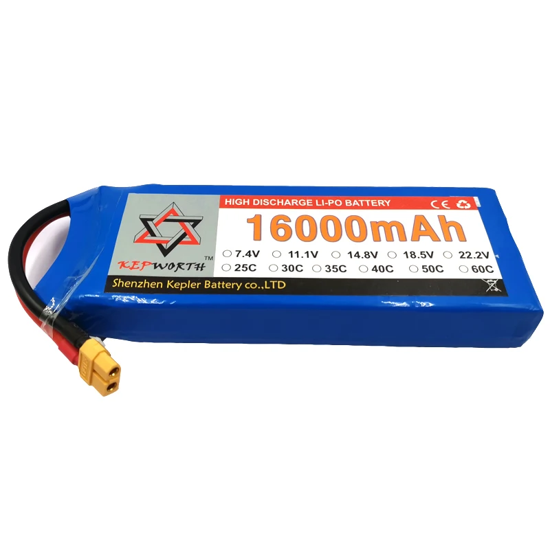 2S 7,4 V RC Lipo батарея 16000mAh 25C Высокая емкость для вертолета Дрон самолет автомобиль игрушка RC Li-Po батарея высокой мощности