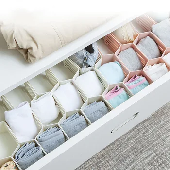 

Drawer Organizer Honeycomb Shingle Partition Divider Box Separator Adjustable DIY Grid Storage Box Cell Sorting Panties Socks