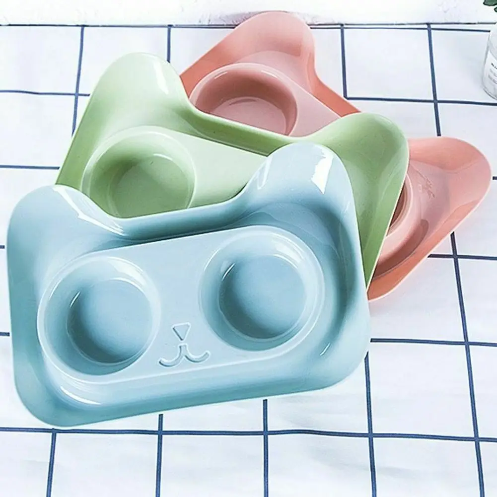 Dog Cat Feeding Bowl Feeder Drinking Bowls with Double Stainless Steel for Cats and Dogs Food Water Bowl Non-Spill Non-Skid