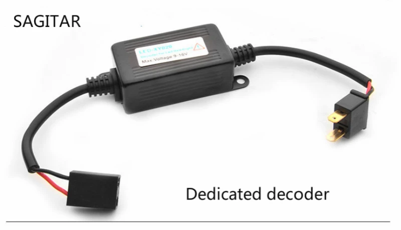 SAGITAR 2 предмета светодиодный декодер фары H1 H3 H4 H7 H11 H13 9005 CAN-BUS EMC предупреждающий компенсатор конденсатор анти-мерцающий резистор жгут - Цвет: SAGITAR