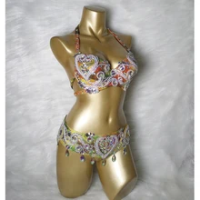 Сексуальный женский костюм для танца живота, одежда для танца живота, одежда для рождественского танца живота, одежда для сценического танца