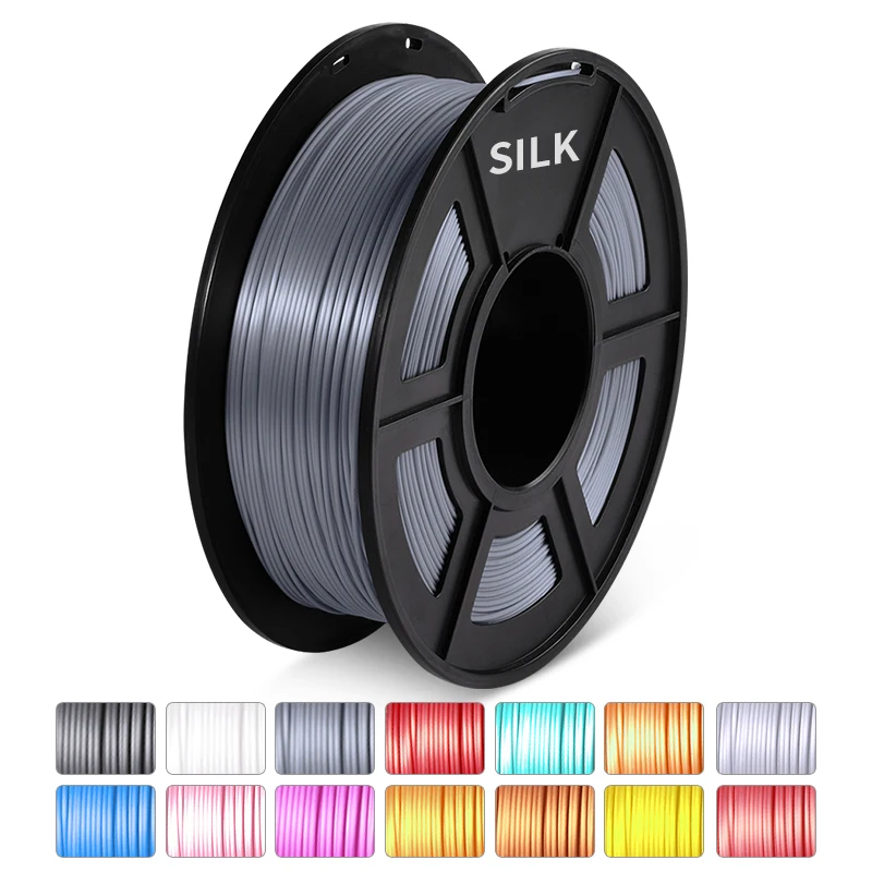 SILK 3D Printer Filament 1KG 1.75MM Suitable For All Types Of FDM3D Printers SILK Texture 3D Printing Materials BELIVEER 3D sunlu pla 3D Printing Materials