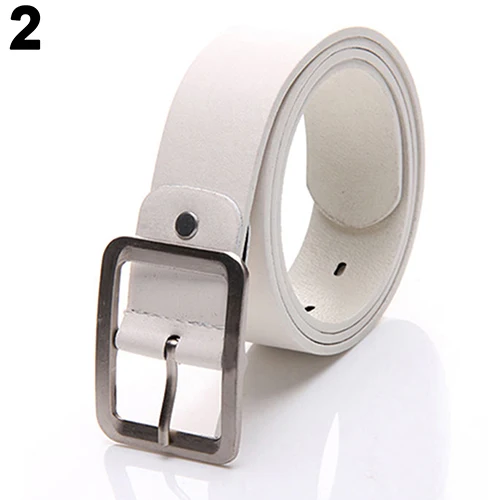Men's Fashion Solid Color Faux Leather Buckle Waist Strap Business Casual Belt Gift classice vintage High Qualit men belt