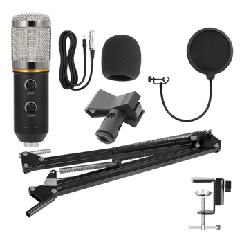 

MK-F200TL Reverberation Microphone Set 360Â° Universal Cantilever Bracket Anchor Live K Song Condenser Microphone Set