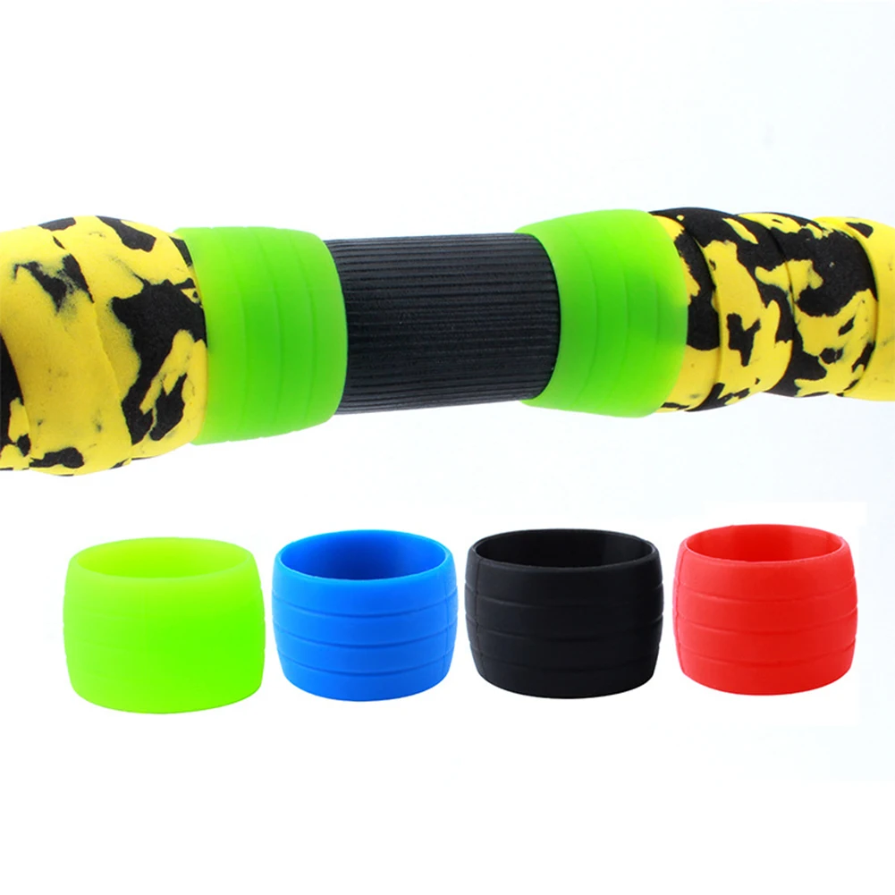 

1 Pair Handlebar Strap Silicone Collar Bike Silicone Plug Rubber Anti-Skip Road Bike Plugs Parts For Bar Tape Bike Accessories