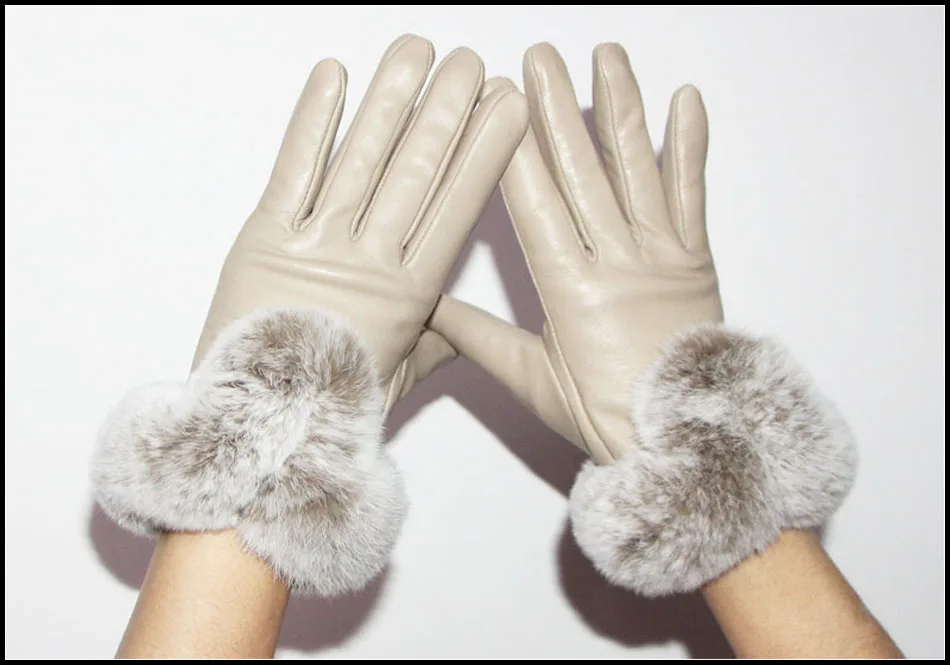 echte hochwertige schaffell handschuhe weibliche rex kaninchenfell handschuhe winter verdickte warme leder weibliche touchscreen handschuhe kältebeständige mode neue lederhandschuhe 2026 – Detail 22