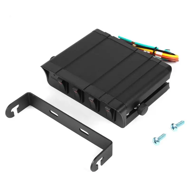 

30A Rocker Switch Box Emergency Strobe Light 12V 4 Gang Controller Panel