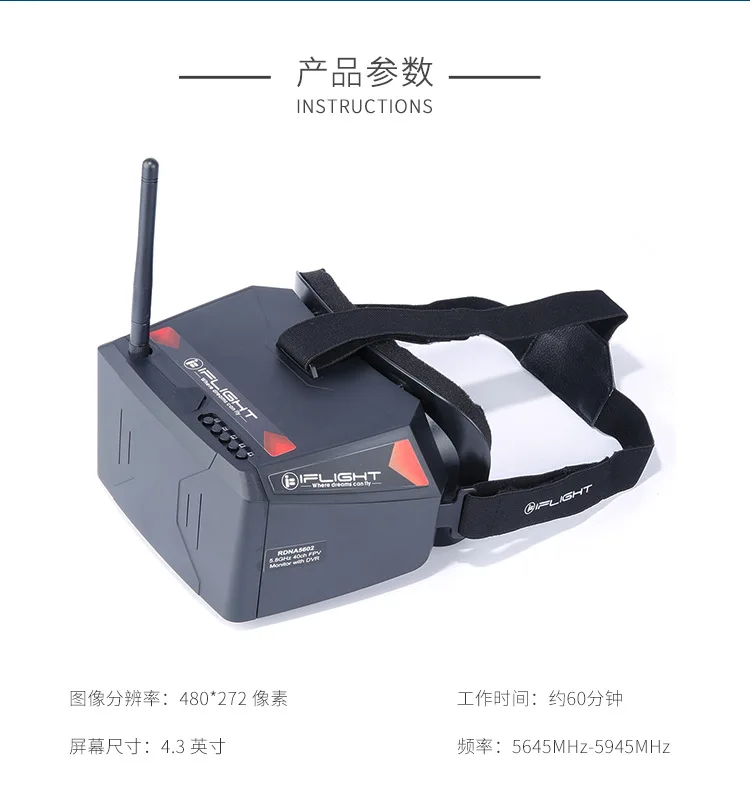 IFLIGHT крыло FPV через машину очки beginner's entral очки 5,8G передача изображения прибытие экрана