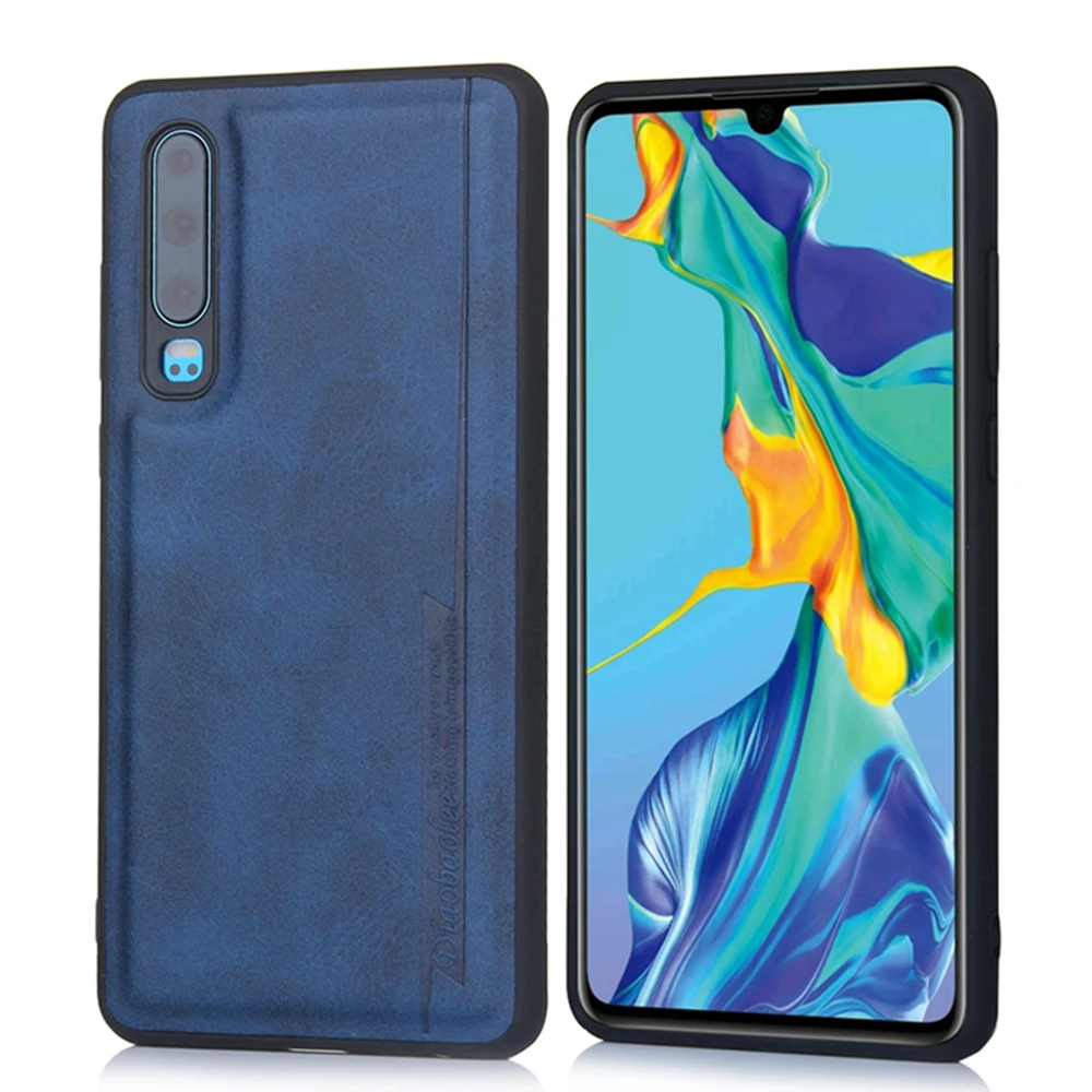 Blue Чехол для телефона huawei mate 20 Lite P20 Pro P30 Lite чехол Роскошный кожаный чехол с полной защитой для Honor 20 Pro Чехол Coque Fundas - Цвет: Blue