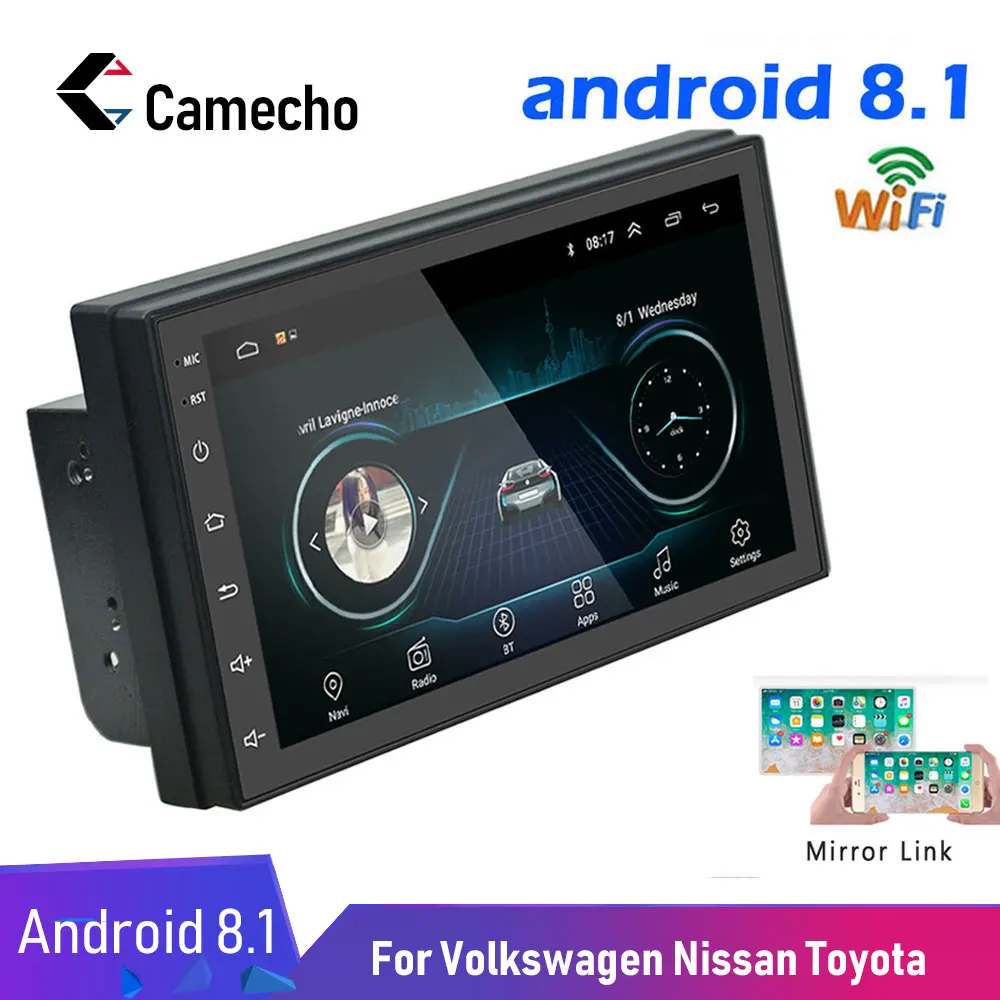 

Camecho Android 2 Din Car radio Multimedia Video Player GPS Navigation 2 din 7" HD Universal auto Audio Stereo WiFI Bluetooth US