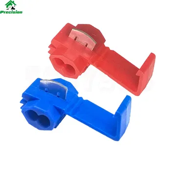 

100 Pcs Red Electrical Cable Connectors Fast Quick Splice Lock Wire Terminals Crimp 22-16 18-14 AWG Wire Connector