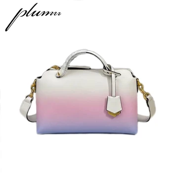 

Plumn By The Way Women's Handbags Gradient Leather Bag Women's Cross Arm Handbag Pillow Bag
