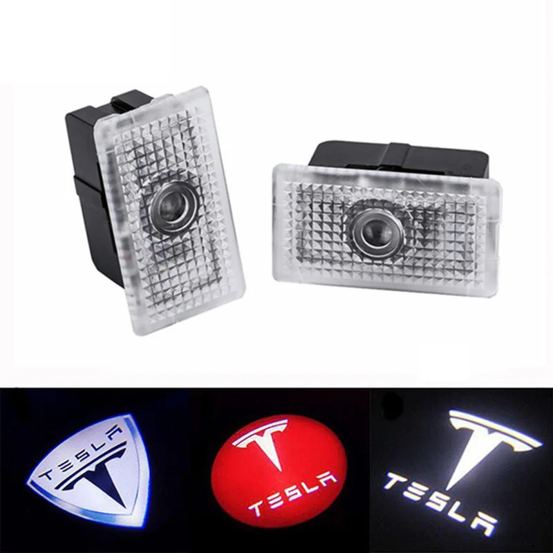 2 шт. 3D Led двери автомобиля Добро пожаловать лазерный проектор логотип светодиодный проектор логотипа для Tesla модель S модель X модель 3