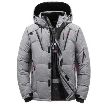 

Winter Down Jackets Men Outwear Windbreaker Hooded White Duck Down Coats Mens Fashion Snow Thick Thermal Parka 4XL Male Casacos