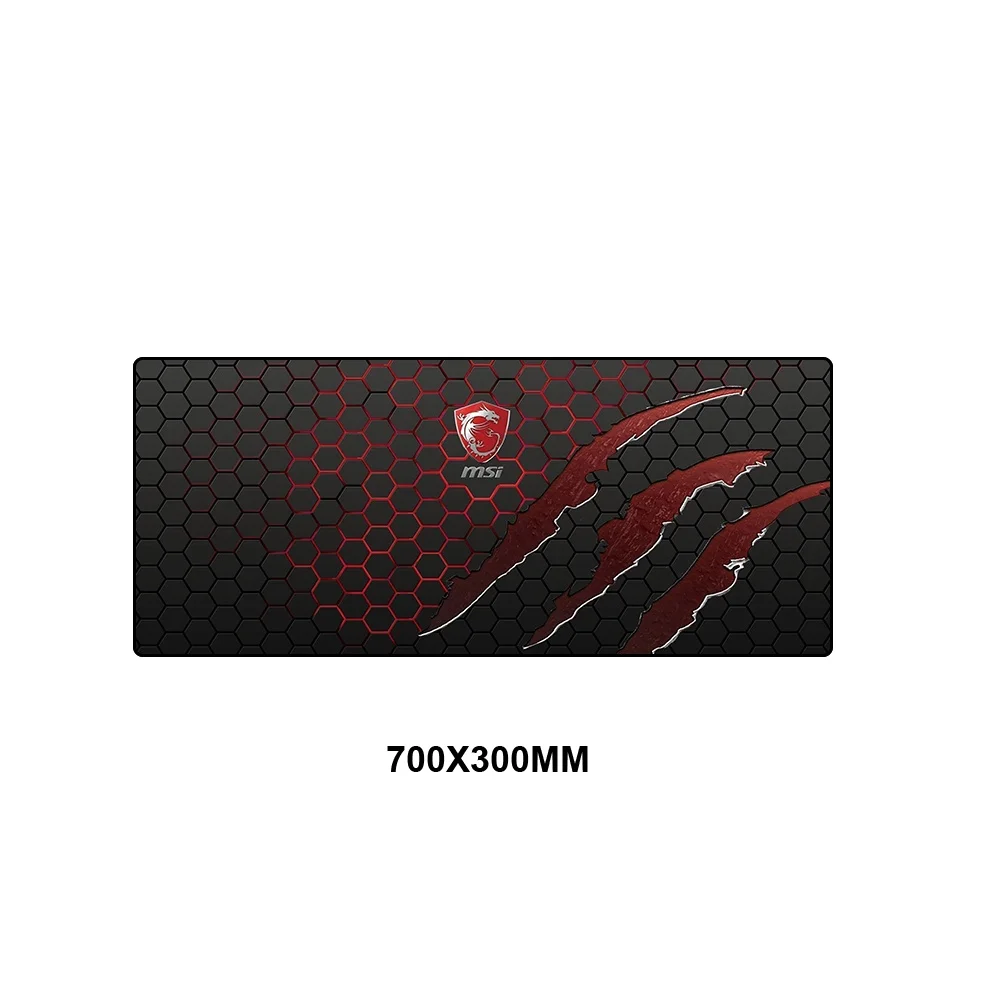 300x800x3mm MSI коврик для мыши большой XXL геймер Противоскользящий резиновый коврик игровой коврик для мыши к клавиатуре ноутбук скорость мыши мышь стол игровые коврики - Цвет: 300x800x3mm