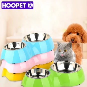 

HOOPET New Listing Pet 8 Word Double Bowl Eating Drinking Easy to Clean High Temperature Plastic Universal Tasteless Non-toxic