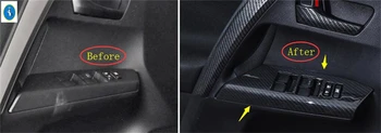

Yimaautotrims New Style Door Armrest Window Glass Lift Button Panel Frame ABS Cover Trim For Toyota RAV4 Rav 4 2016 2017 2018