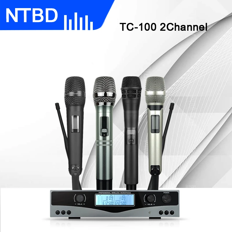 NTBD хип-хоп сценическое представление дома KTV поют конференции говорить TC-100 профессиональный беспроводной микрофон автоматический FM высокого качества