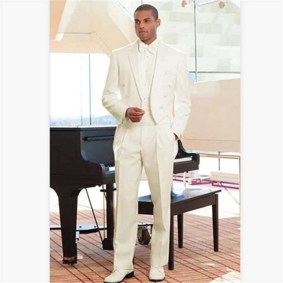 Classic Men’s Suit Noivo Terno Slim Fit Easculino Evening Suits For Men Bespoke beige Wedding tuxedos Groomsmen 2 piece