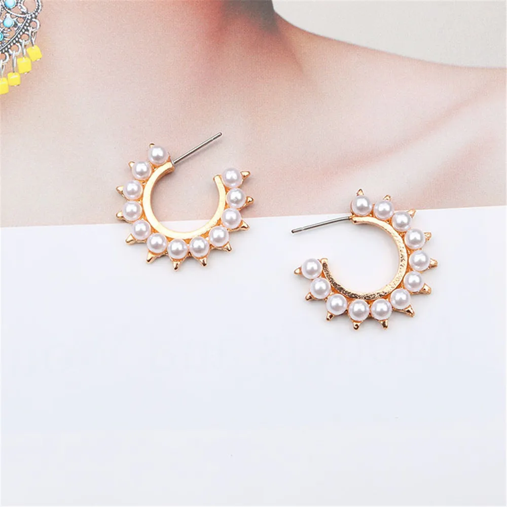 CRLEY женские серьги с золотым и серебряным жемчугом обод кольцо кольца корейский