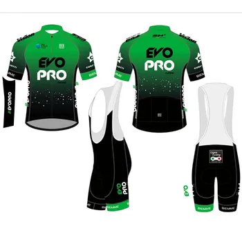 

pro team EvoPro Cycling Jersey kit Summer Road Bike Clothing Brasilian team Bib Short MTB Bicycle Clothing Maillot Ciclismo Set