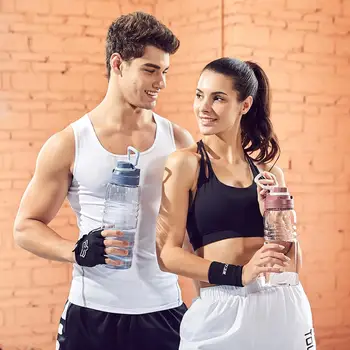 

2000ML 1000ML Large capacity Explosion Sports Water bottle Leakpro Outdoors PC plastic Bodybuilding Portable Sealed kettle