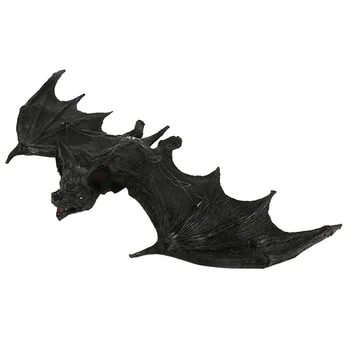 

Simulation Bat Hanging Pendant Realistic Looking Spooky Hanging Bat Funny Halloween Decor Halloween Party Props (Black)