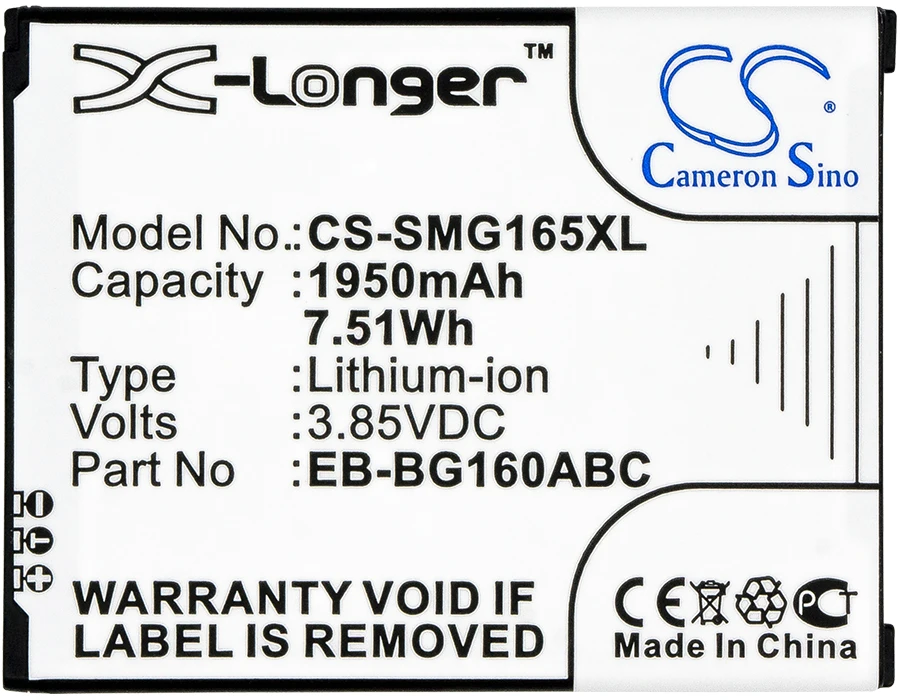 Кэмерон sino1950mAh батарея для SAMSUNG Galaxy папка 2 Две сим-карты, двойной SIM TD-LTE SM-G1600 SM-G1600 SM-G160N SM-G160N0 SM-G1650