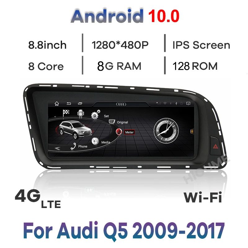 Автомобильный мультимедийный DVD-плеер 8 ядер дюйма + 128 ГБ Android 10 GPS-навигация для Audi