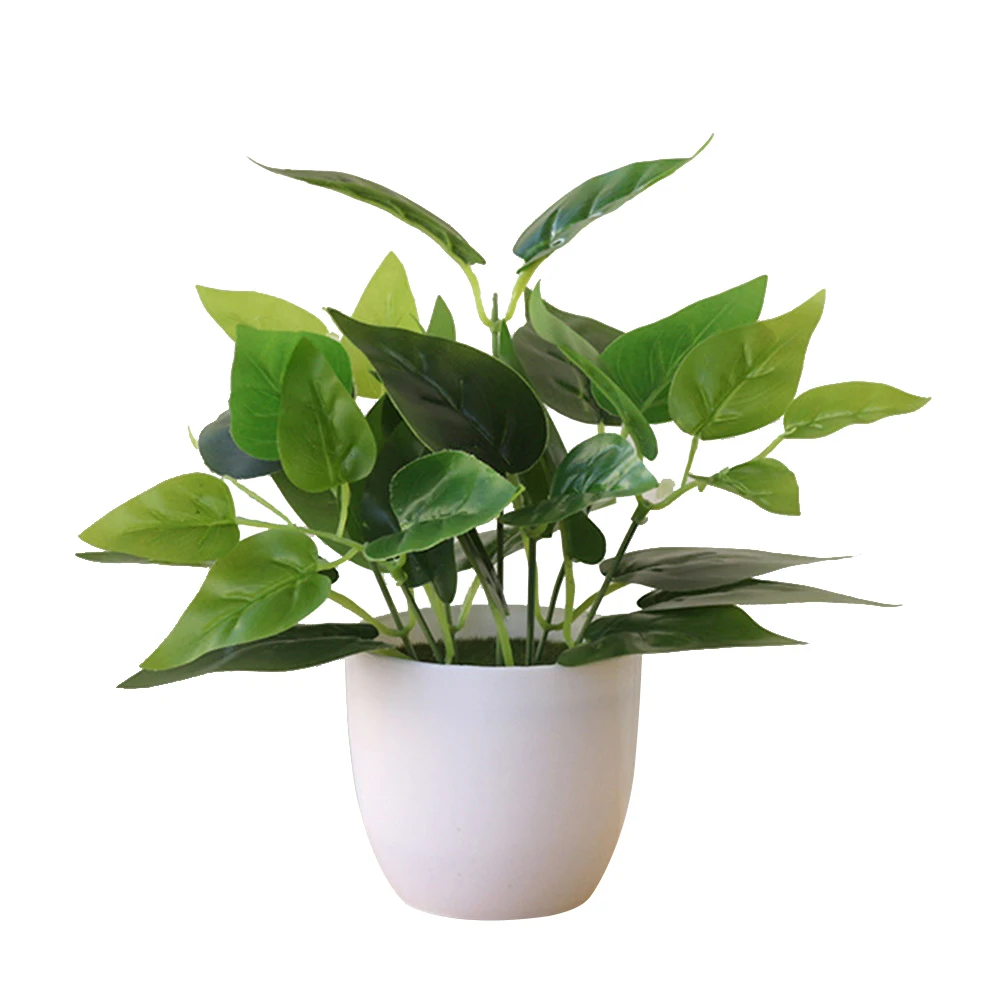 Plastic Artificial Plants Bonsai Artificial Foliage Plant Potted Ornament Fake Plant Party Wedding Decoration Desk Home Decor