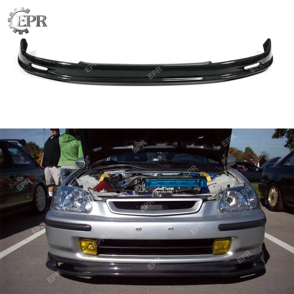 Углеродная передняя губа ДЛЯ Honda EK Civic 1999-2000 Mugen углеродное волокно (171x13x52 см) Набор