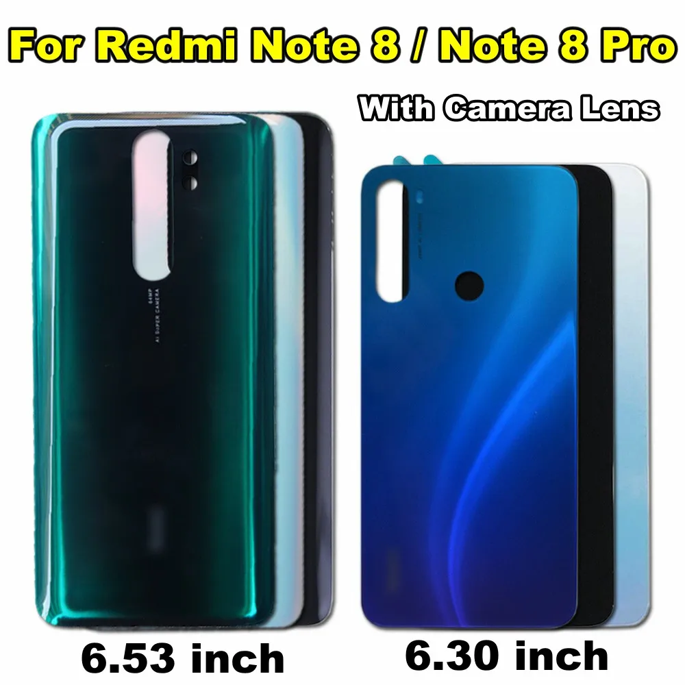 Чехол для батареи для mi Xiaomi mi, стеклянный чехол для Xiao mi Red mi Note8 Pro Note 8 Pro, задняя крышка для батареи с объективом камеры